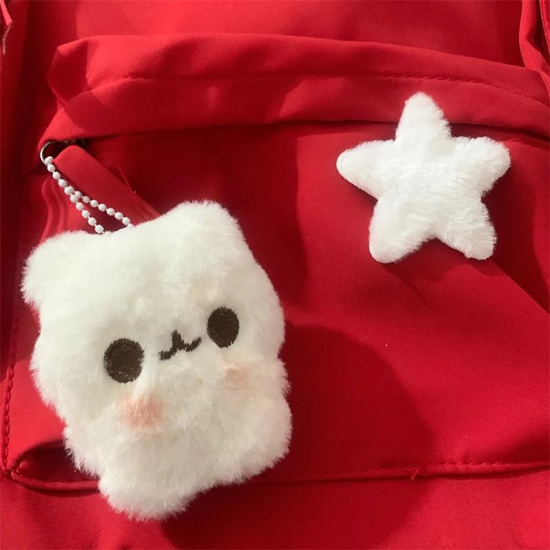 Squeaky Sweetheart Beanie Bear Charm With Good Guy Plush Keychain Student Bag Charms