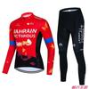 Mens Winter Thermal Fleece Cycling Jersey Set Long Sleeve Warm Bike Riding Apparel Mountain Road