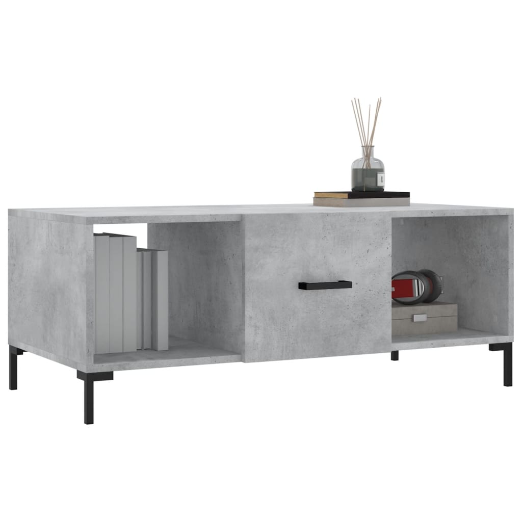  Coffee Table, Concrete Grey, 102x50x40 Cm