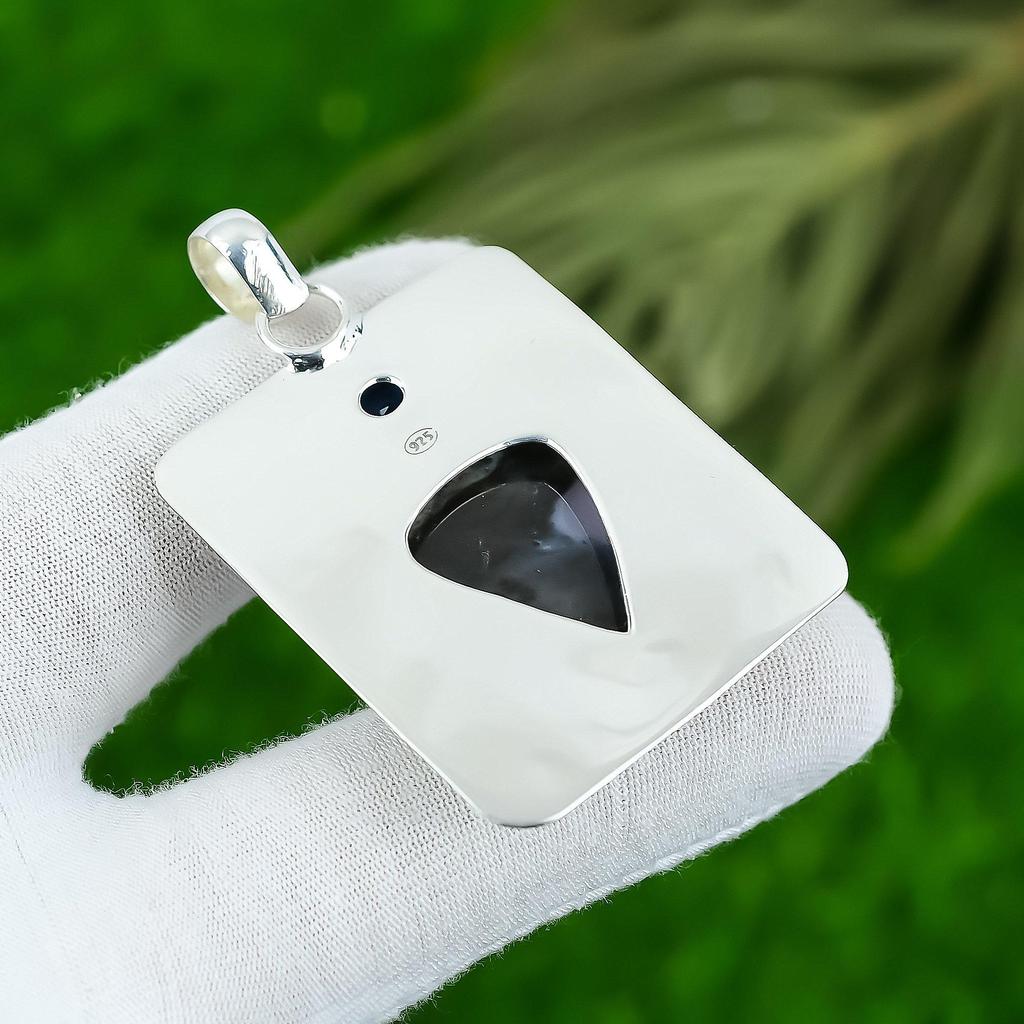 Anniversary Gift For Her Natural Dendrite Opal Gemstone Pendant 925 Silver