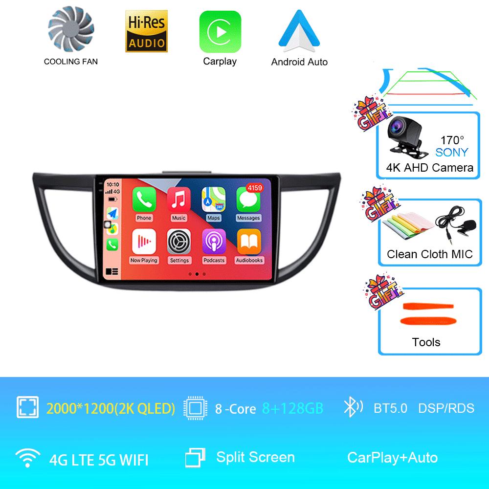 Android 14 Car Radio For Honda CRV CR-V 4 RM RE 2011 - 2018 Auto Multimedia Video Player Navigation stereo GPS QLED TouchScreen