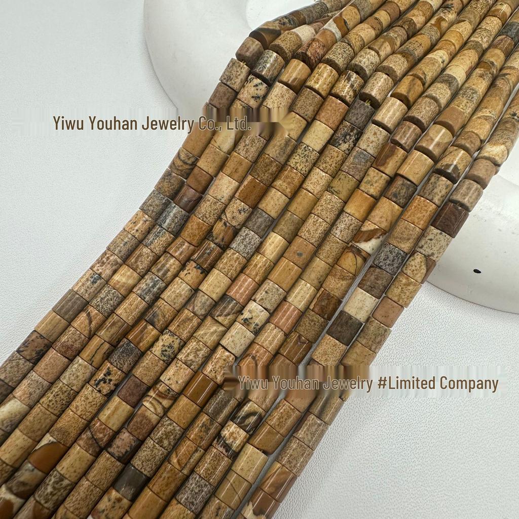 4x4mm Natural Stone Cylinder Beads for Handmade DIY Jewelry, Bracelets & Necklaces