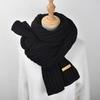 Solid Color Long Scarves Thickened Neckerchief Fashion Women Scarf Male and Female