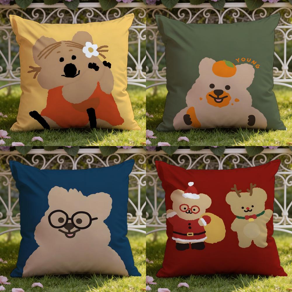 Anime Q-Quokka Kussenhoes Huis & Auto Dubbel Gebruik Kussensloop: Omkeerbaar voor optimaal comfort.