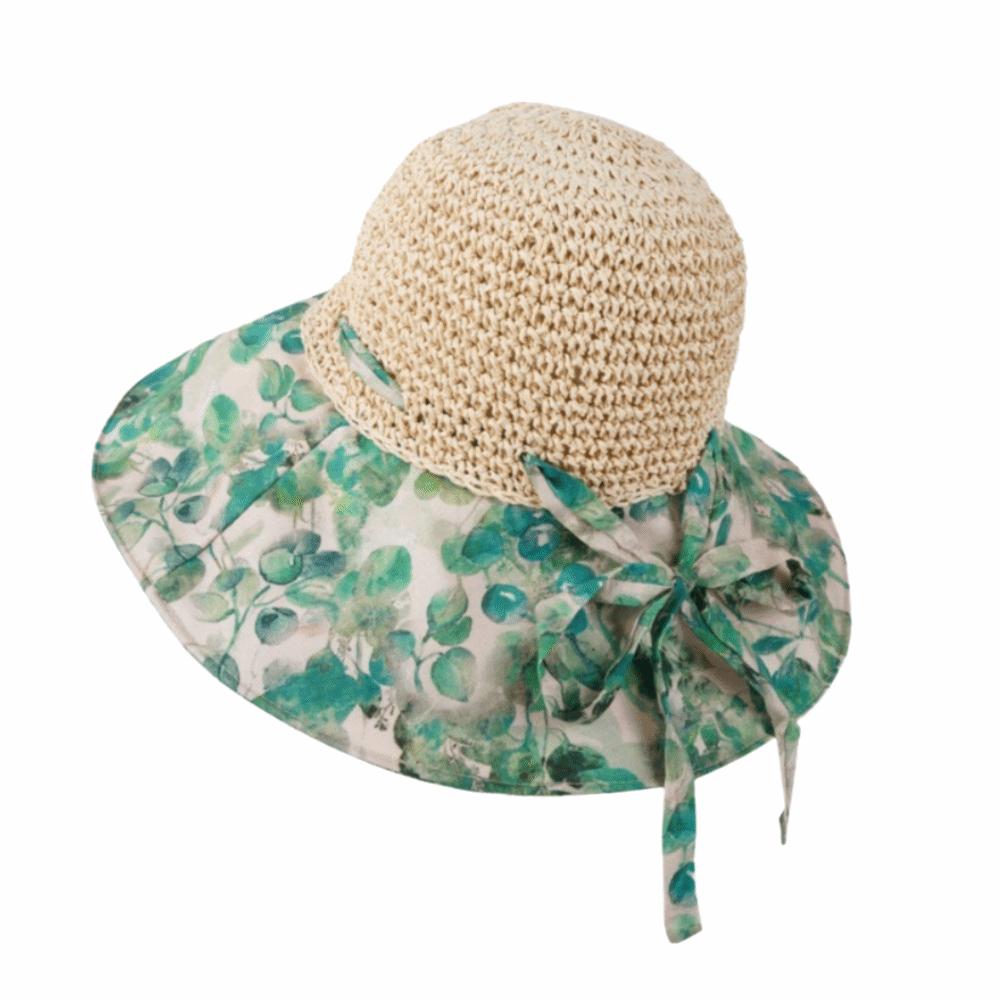 Grass Hat Large Brim Straw Hat Foldable Exquisite Flower Sun Protection Hat Uv Protection Breathable Beach Hat Beach