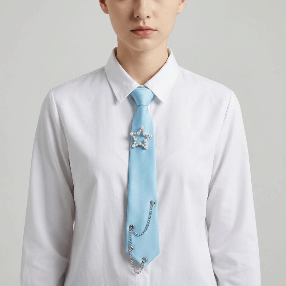 Tassels Star Tie Choker Shirt Tie Elegant Long Necktie JK Uniform Decoration