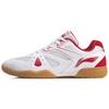 New LINING Hawk-Eye Men's Table Tennis Shoes - White/Red APTP003-2