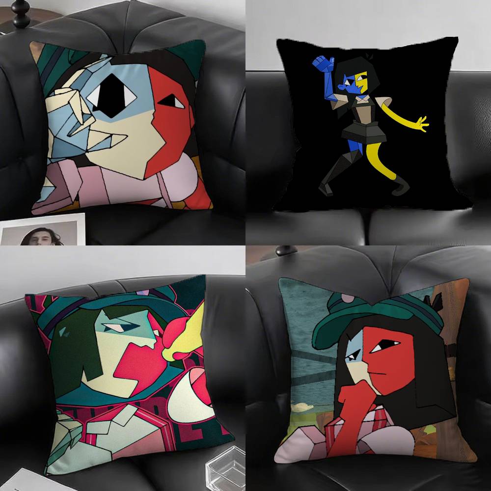 1pc Ena Pillow Case Square Bedroom Sofa Leisure Comfort Cushion Car Living Room Home Decoration