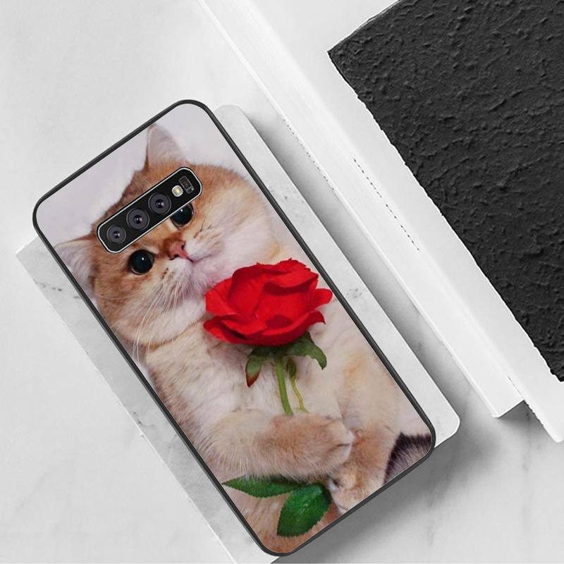 Cute Cat Phone Case For Samsung Galaxy S7 Edge Plus S9 S20Plus S20ULTRA S10lite S225G S10 Case