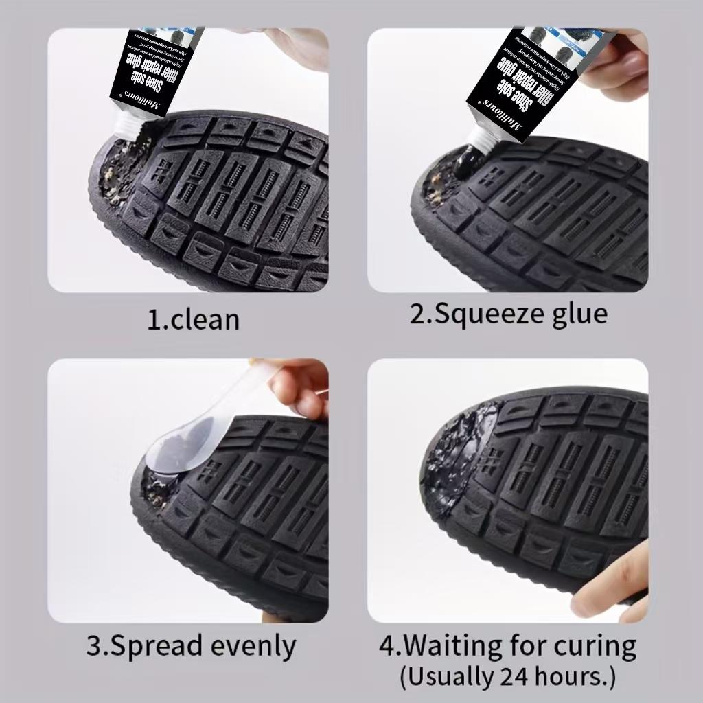 2 Stück Schuhreparatur-Kleber-Kit Weiß Schwarz Sohle Wasserdicht Schnelltrocknend Füll-Reparaturkleber Abriebfester Dichtstoff Rissreparaturmittel