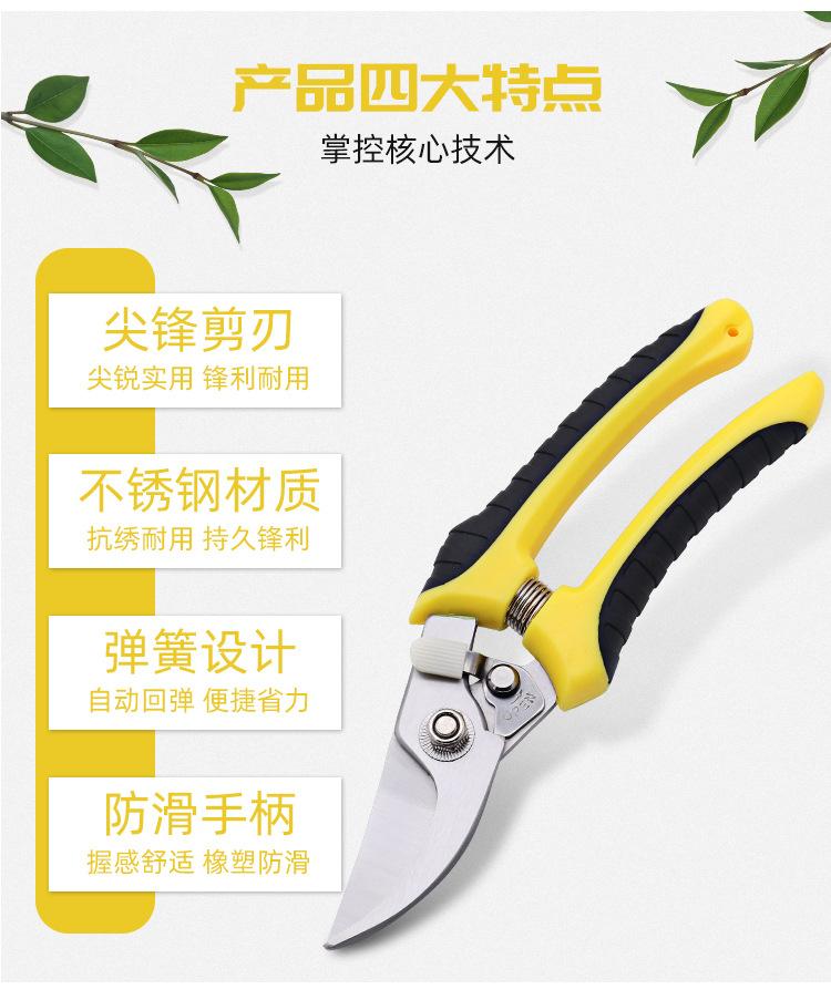 Garden Scissors Stainless Steel Pruning Shears Strong and Labor-saving Gardening Special Bird's Beak Shears Garden Tools