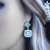 Elegant  Dangle Earrings For Women Brilliant Cubic Zirconia Wedding Accessories Trendy Bride Jewelry
