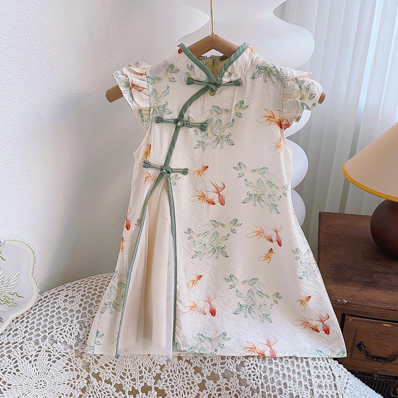 Летнее платье для девочек в стиле ципао - CM0103 Size 90