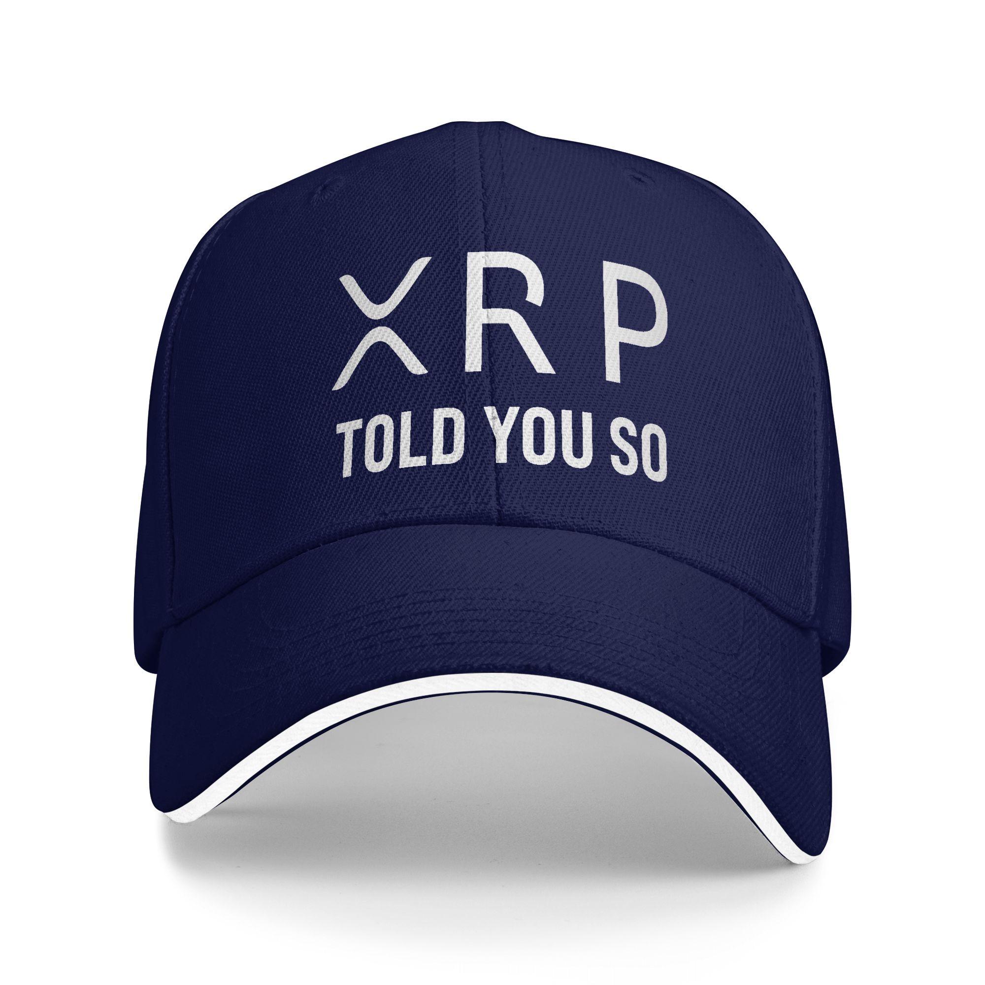 

XRP Ripple Baseball Cap Outdoor Sport High Quality Trucker Hat Women Men Vintage Design Snapback Cap One Size темно-синий