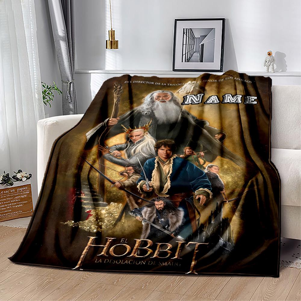 Journey Through Middle-earth Personalized Name Blanket Lightweight Customizable Blanket Soft Warm Cozy Suitable for Living Room Bedding Chair Sofa