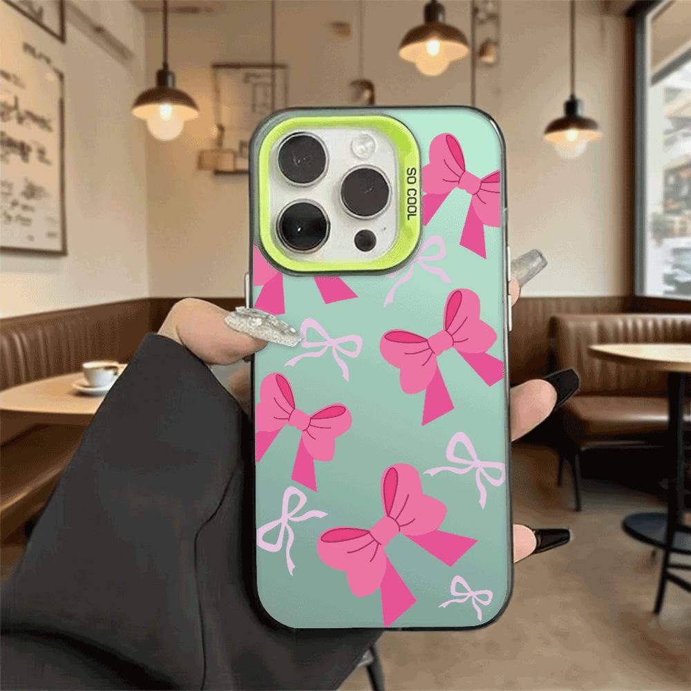 Pink and Light Pink Bows Hard Phone Case for Xiaomi Redmi Note 15 14 13 12 11 Pro Plus Shockproof Protective Cover Redmi Note 9S