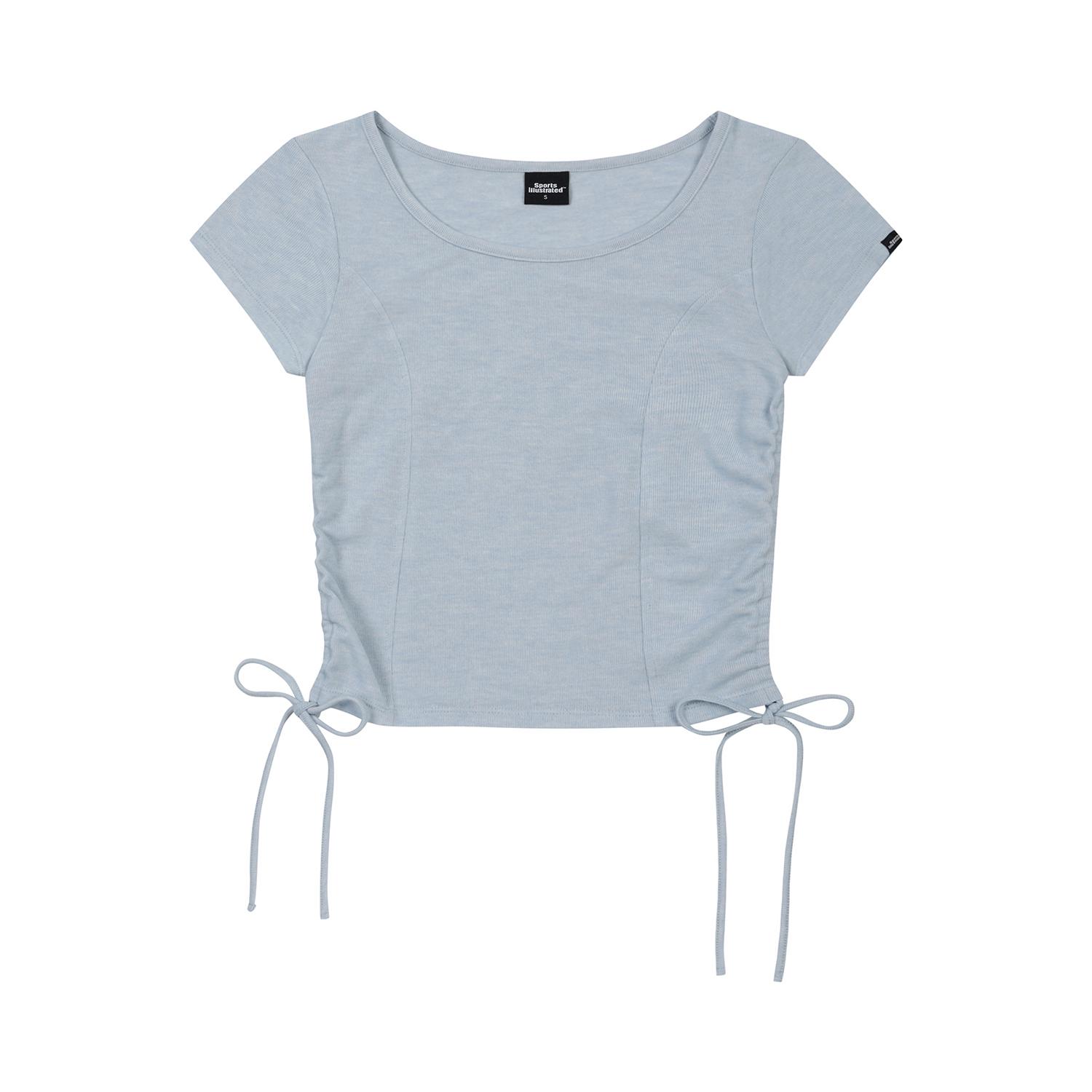 Sports Illustrated String Point Crop Round T-Shirt (Blue) M