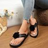 Women's Floral Flat Thong Sandals Summer Casual Open Toe Slip On Flip Flops Lightweight Comfortable Footwear for Outdoor Beach Pool