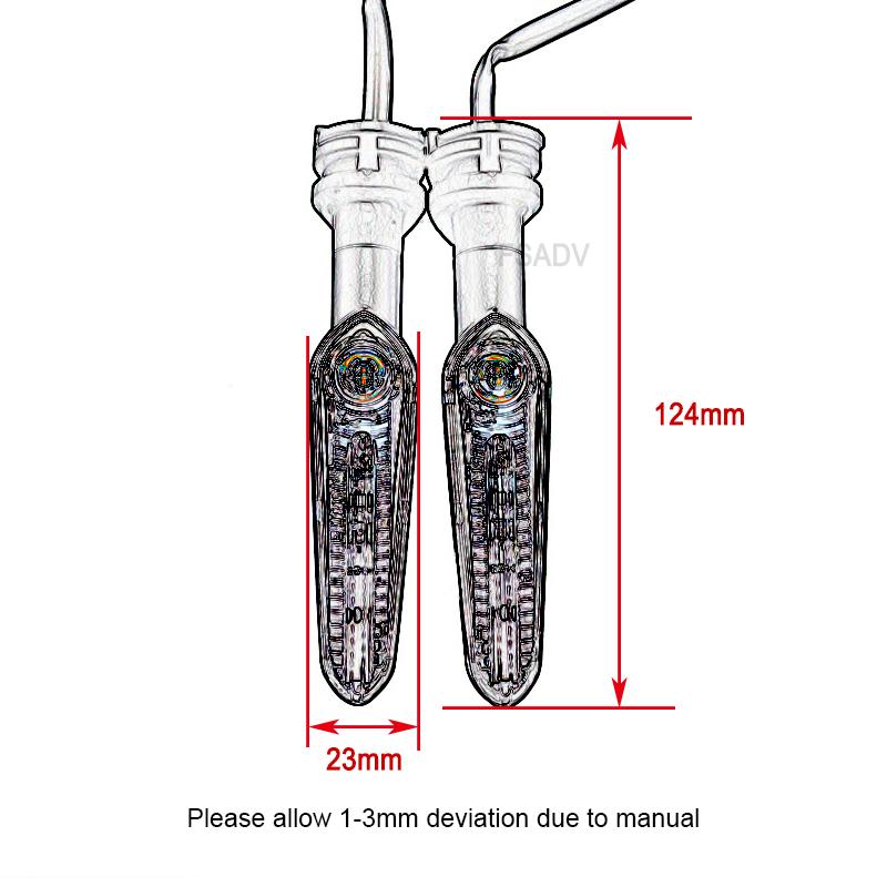 For YAMAHA YZF R15 R25 R3 R125 MT-25 MT-03 MT15 MT-15 M-Slaz 150 TRACER 700 900 9/GT Motorcycle Turn Signal LED Indicators Light