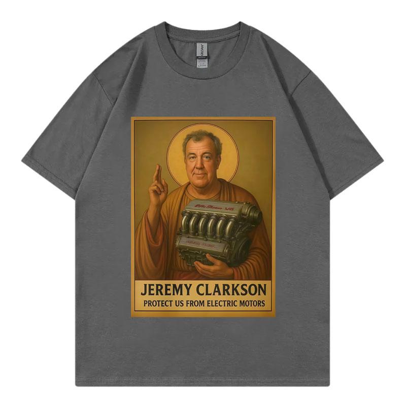 

Jeremy Clarkson Protects Us From Motor Damage Tshirt Top Gear Fun Meme Pattern 2025 Summer Mens Womens Fashion Loose Tshirt M