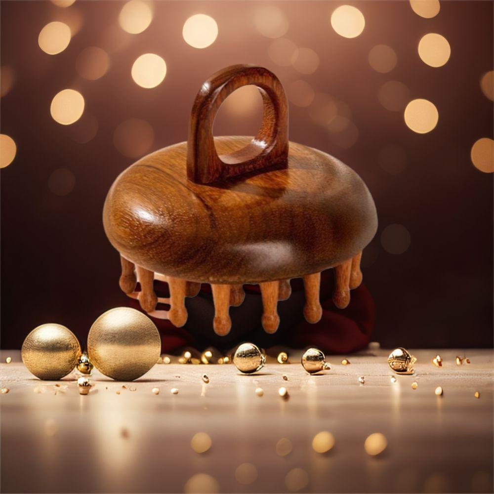 Wood Therapy Scalp Head Massager Multi-Functional Scraping Body Massagers Gifts Massage Comb