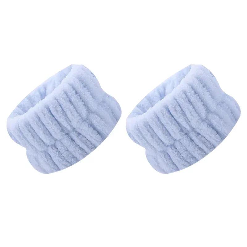 Face Wash Wristband Fleece Skincare Band Wrist Cuffs for Makeup Shower Girls Headbands Wrist Washband Oversleeves