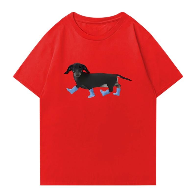 Funny Dachshund Printed Graphic 100 Cotton Short Sleeve TShirts Unisex Unisex Crew Neck Oversized Tee Shirt Summer Unisex Clothing