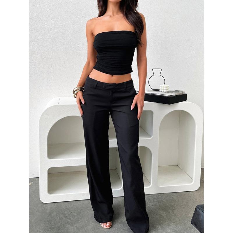 Y2K Sexy Summer Solid Color Tight Short Tube Top