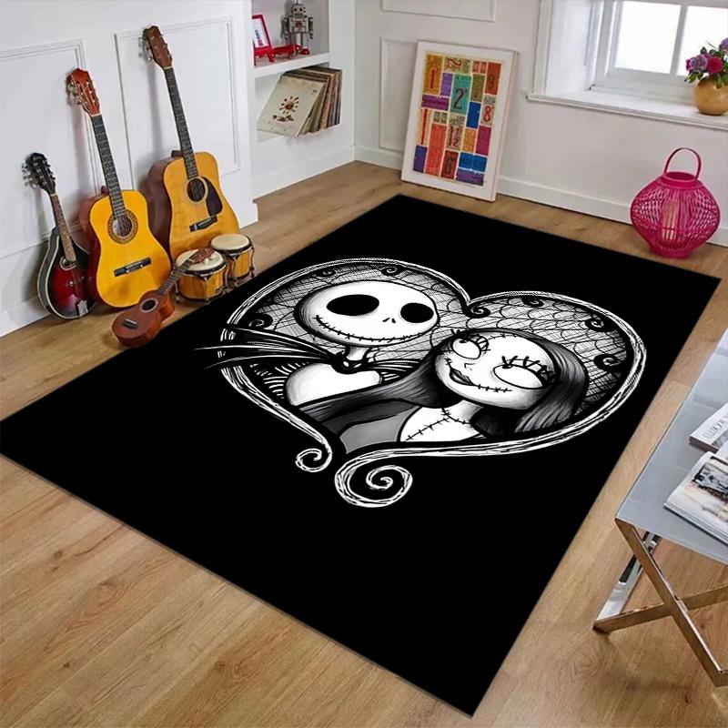 1pc Jack Christmas7 Design Printed Area Rug Carpet for Bedroom Living Room Home Decor Rugs Mat Non Slip Mat Rug for Bedside