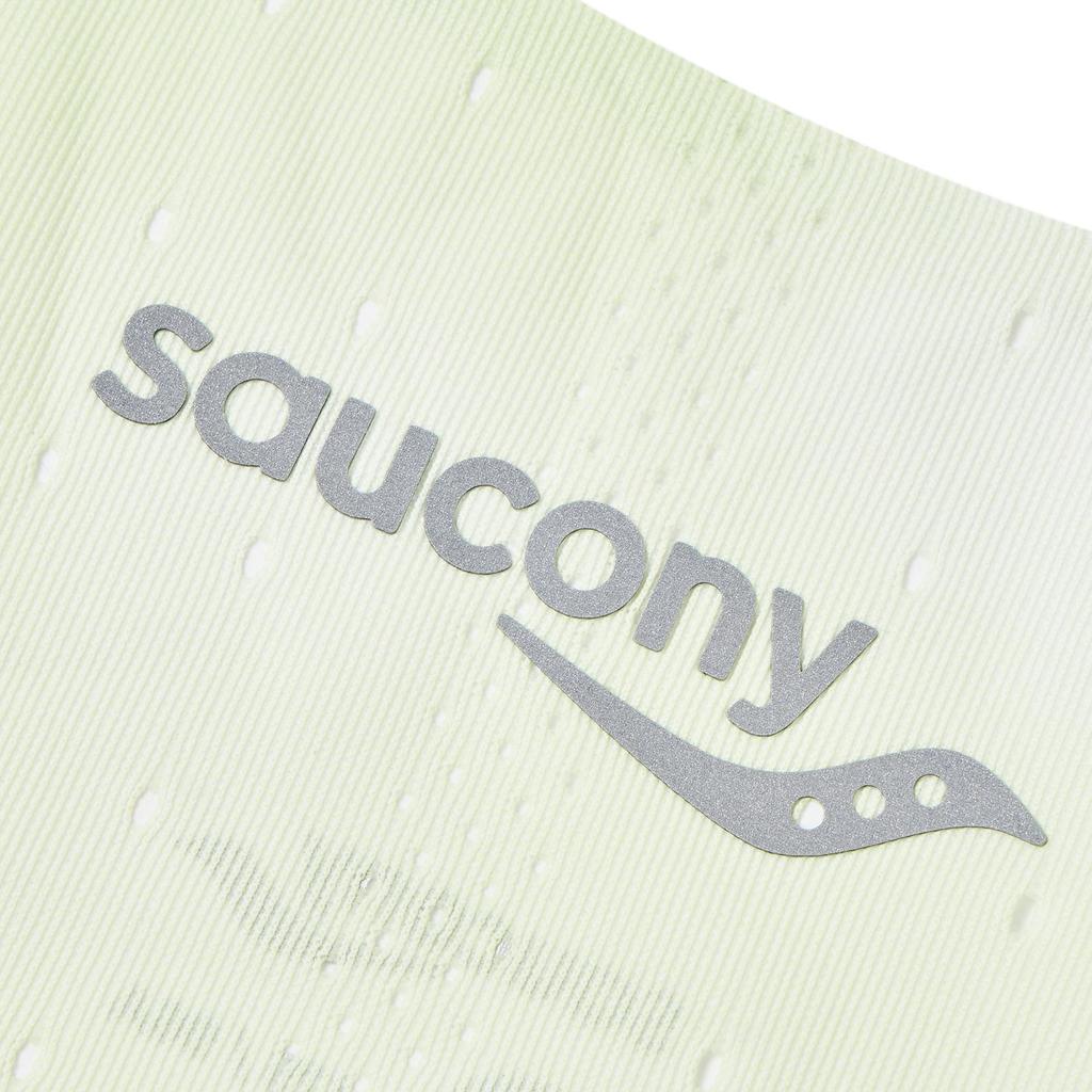 SAUCONY Logo Letter Print Breathable Knitted Top Women Tops Light-Green Yellow SC2230110A-PR12