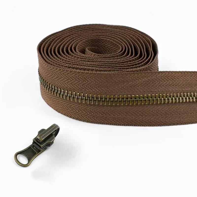 1/2/3/5M Meetee 5# Rollen-Metallreißverschlüsse mit Schiebern Tasche Schuhe Jacke Dekor Verschluss Reißverschluss nach Metern DIY Reparatur Nähzubehör