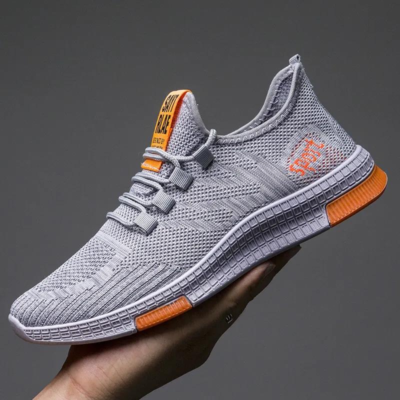 Scarpe Sportive da Uomo Primavera Autunno Taglia Grande Colore Unico Leggere Suola Morbida Piatte Sneakers Traspiranti