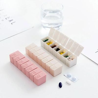 Utazási pirula doboz tartó Heti gyógyszertároló rendszerező tartály gyógyszer tabletta adagoló független rácsos tabletta tok