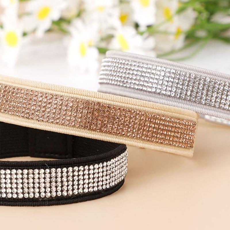 Funkelnde Strasssteine Elastisches Band Anti-Rutsch High Heel Schuh Haltebänder für Tägliches Tragen Damen Schuhzubehör