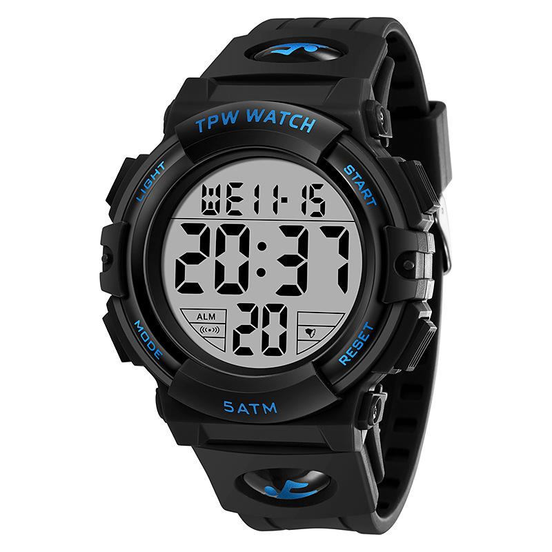 TPW Nové digitální sportovní hodinky pro muže Vodotěsné elektronické pánské náramkové hodinky Military Date Shockproof Clock Nejlepší dárky Hodiny
