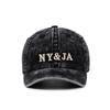 American Retro Baseball Cap Spring and Summer Short Brim Letter Embroidery Washed Old Cap Outdoor Sun Hat Unisex Retro Street Soft Top Sun Hat