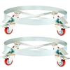 2PCS 55 Gallon Heavy Duty Drum Dolly, 1000 Lbs Load Capacity, Barrel Dolly Cart Drum Caddy, Non Tipping Hand Truck Capacity Dollies with Steel Frame 4