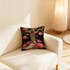 18.18 Inch Enchanted Floral Fairy Throw Pillow Cover, Detachable Soft Cushion Case, Gothic Garden Sofa Home Decor