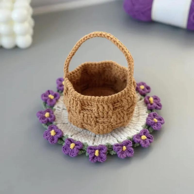 Crochet Coaster Lily Of The Valley Flower Coaster Crochet Flower Placemat Bouquet Cup Pad Coffee Mug Cup Mat Mother'S Day Gift