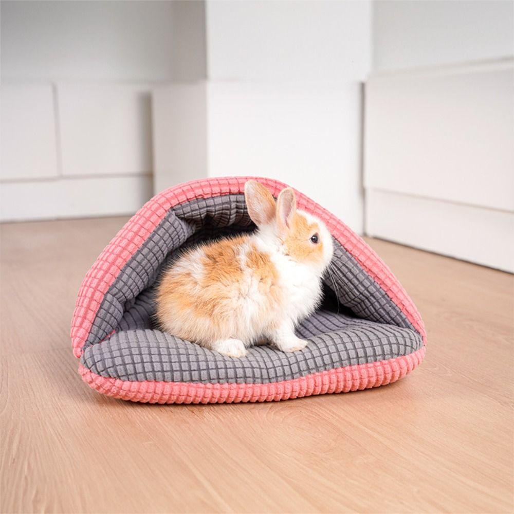 Semi-Enclosed Cat Sleeping Bag Warm Slipper Shape Guinea Pig Shelter Soft Large Capacity Hamster Cotton Nest Pet Shop