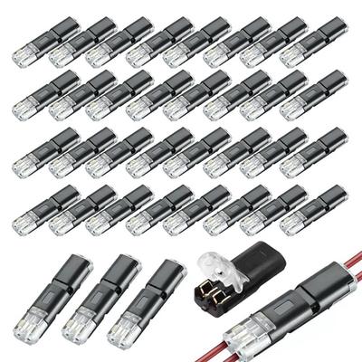 Wire Connector Quick-Clip Fasteners Brass Conductors Multi-Purpose Snap-On Blocks Tool-Free Cable Connectors for DIY Crafting Low-Voltage Decor