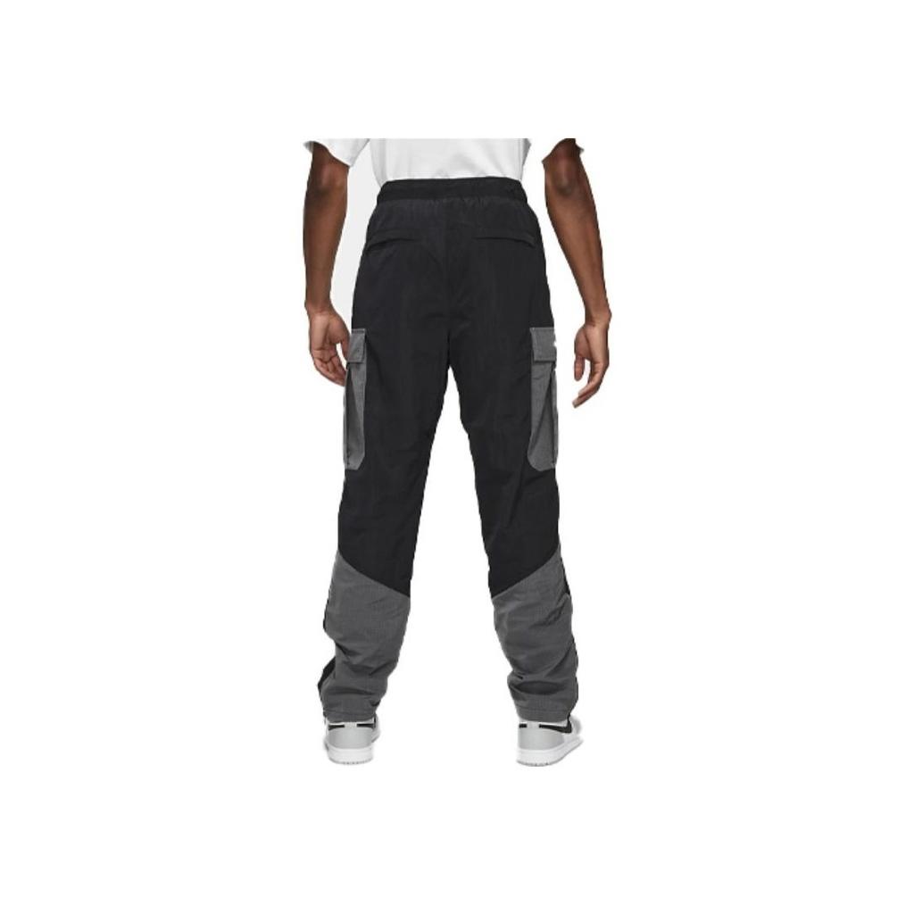 Jordan Pure Color Spliced Woven Pants Men Bottoms Black Gray DH3291-010