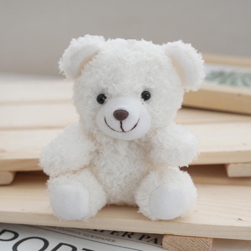 Curly Bear Sitting Pose Plush Keychain Toy Decoration Gift