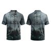 Men's Halloween Printed Short Sleeve Shirt for Party and Daily Wear