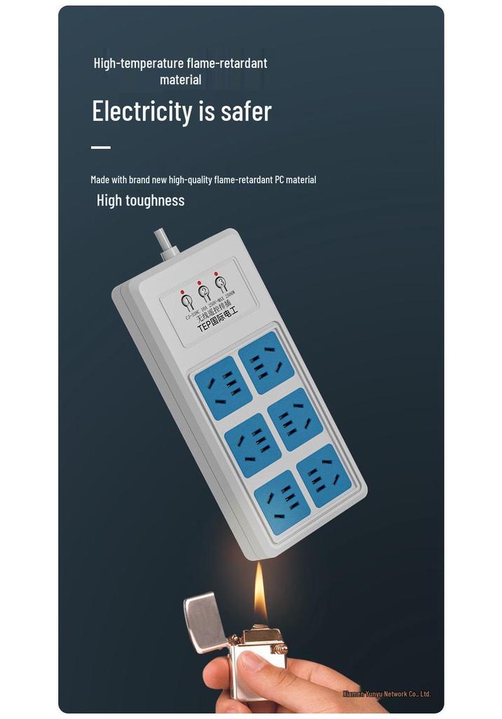 Wireless Remote-Controlled Power Strip and Extension Cord
