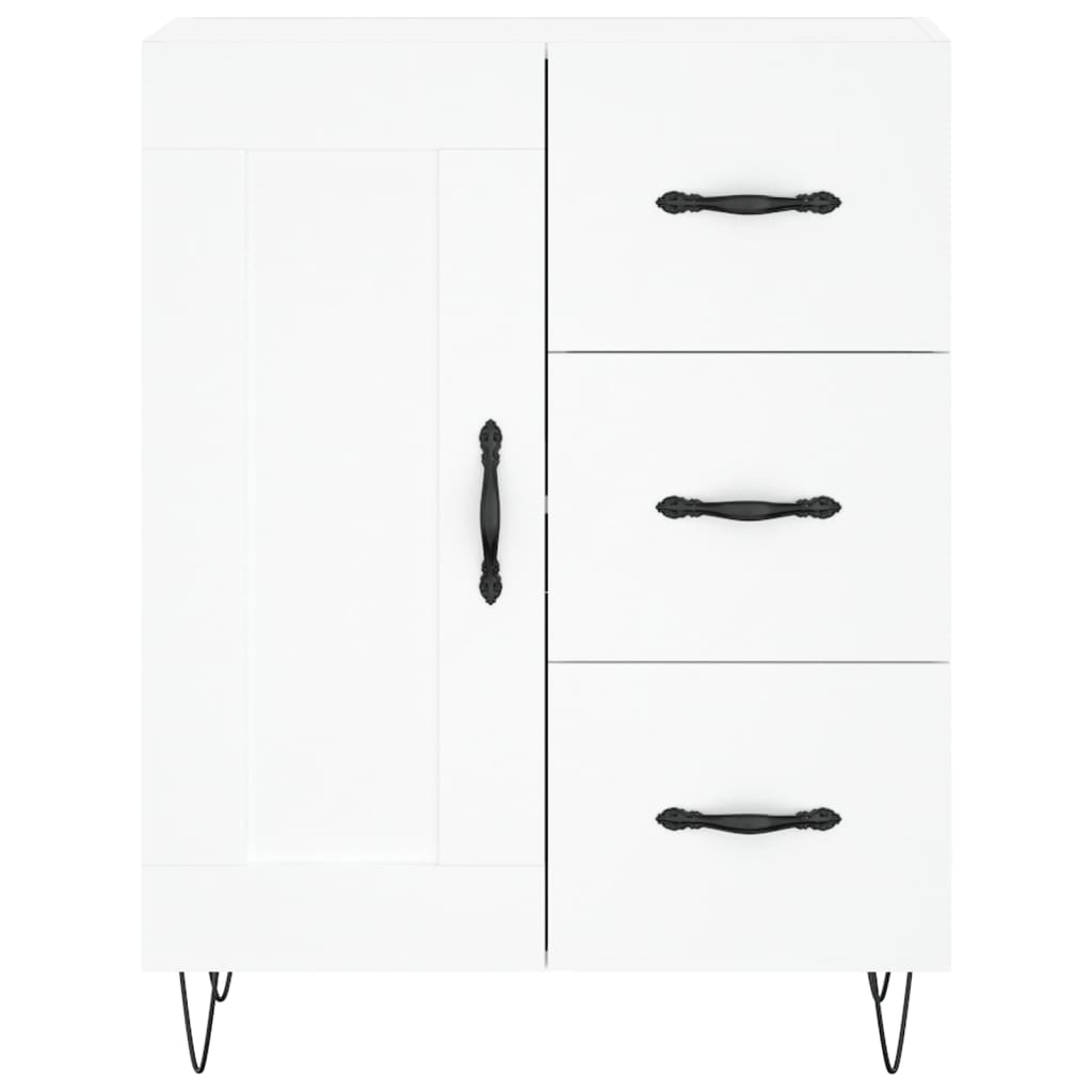 Vidaxl Witrynka, Biała, 69,5X34X180 Cm, Materiał Drewnopochodny