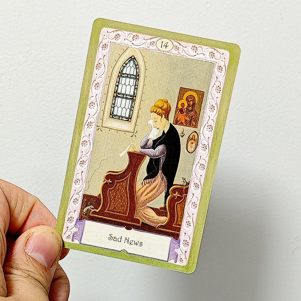 Pachet Kipper Mistic 9*6cm 36 Buc Cărți Oracol cu Cuvinte Cheie Sistem German de Ghicire