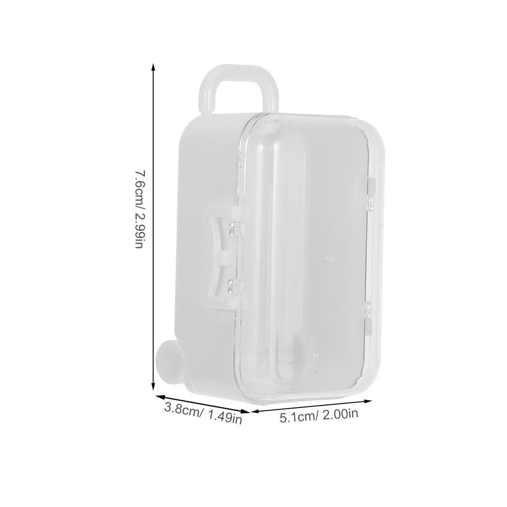 12Pcs Clear Suitcase Favor Box Mini Candy Storage Box Wedding Party Candy Container Travel Themed Reception Decoration