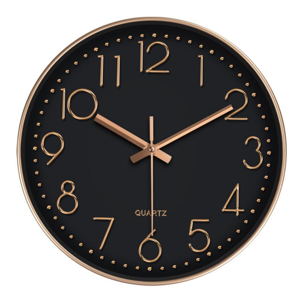 Non-Ticking Nordic Wall Clock Round Wall Hanging Clock Electronic Color Clock  Living Bedroom