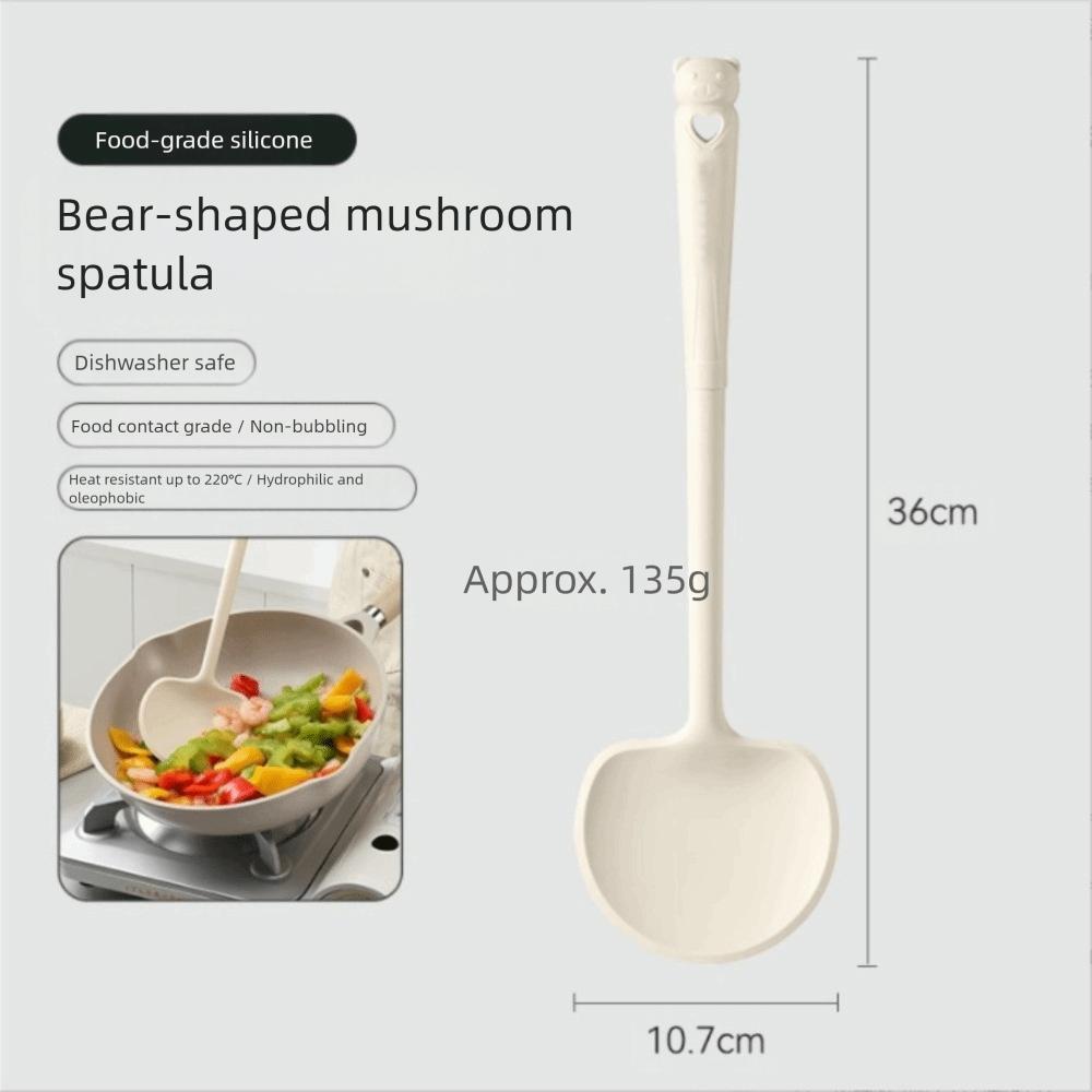 Silicone Mushroom Spatula Non Stick Kitchen Gadgets Shovel Soup Spoon Ladle Heat Resistant Kitchen Cooking Utensils Household